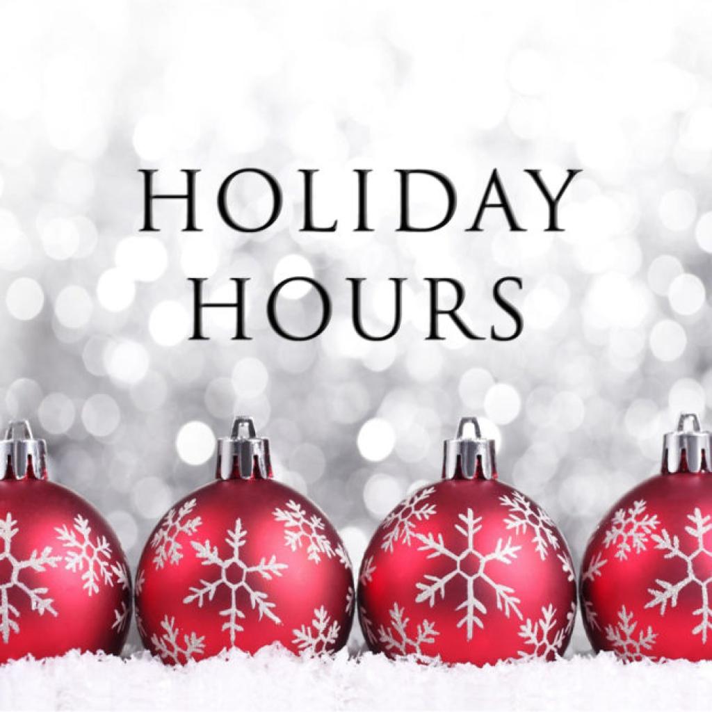Holiday Hours