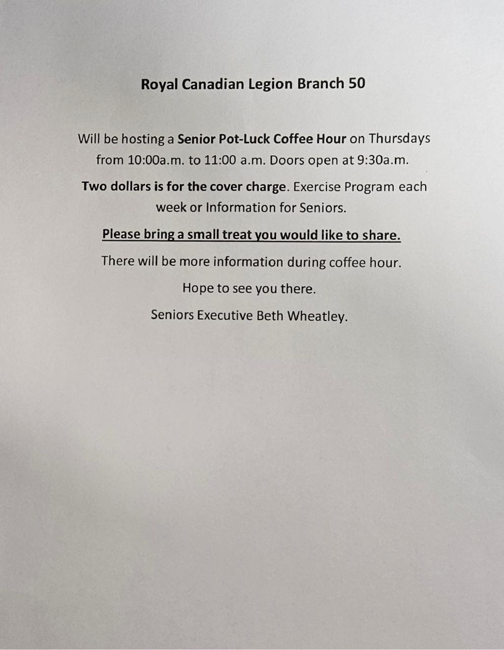 Notice of Itinerary Visit  