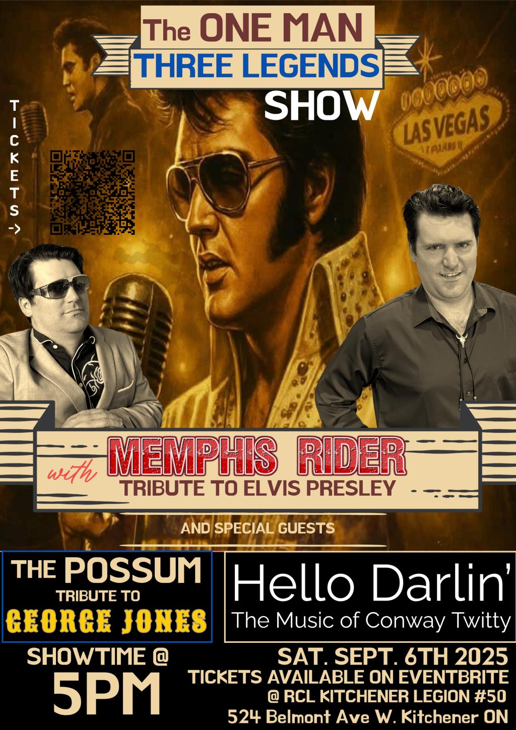 The ONE MAN THREE LEGENDS SHOW